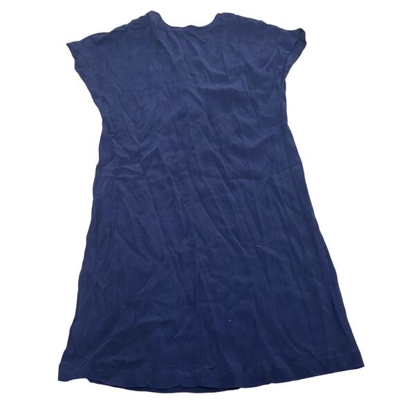 Madewell Dress Womens Small Blue Nightfall Moment Mini‎ Swing Oversized - Picture 5 of 11